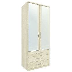 Шкаф для одежды и белья двухдверный с зеркалом Диа